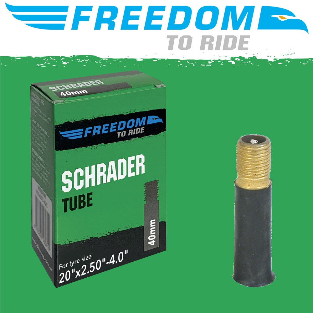 Freedom To Ride 20x2.50–4.0 Schrader Inner Tube - 48mm