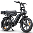 Black electric bike with 'Double Up' branding on a white background