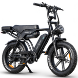 Black electric bike with 'Double Up' branding on a white background
