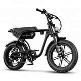 Black electric bike on a white background