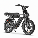 Sliver electric bike on a white background