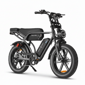 Sliver electric bike on a white background