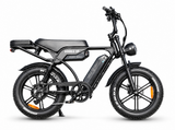 Black electric bike with 'Double Up' branding on a white background