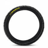 A black rubber motorcycle or bicycle tire with yellow 'INNOVA' branding on the sidewall, shown against a plain white background with a blue INNOVA logo at the top left.