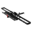 Black metal ebike towing hitch on a white background