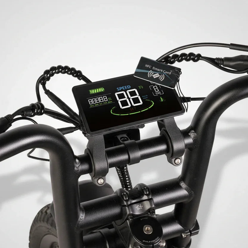 e bike display with NFC card