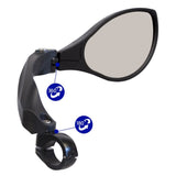 Bicycle mirror with adjustable arm on a white background